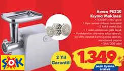 AWOX PE320 KIYMA MAKİNESİ
